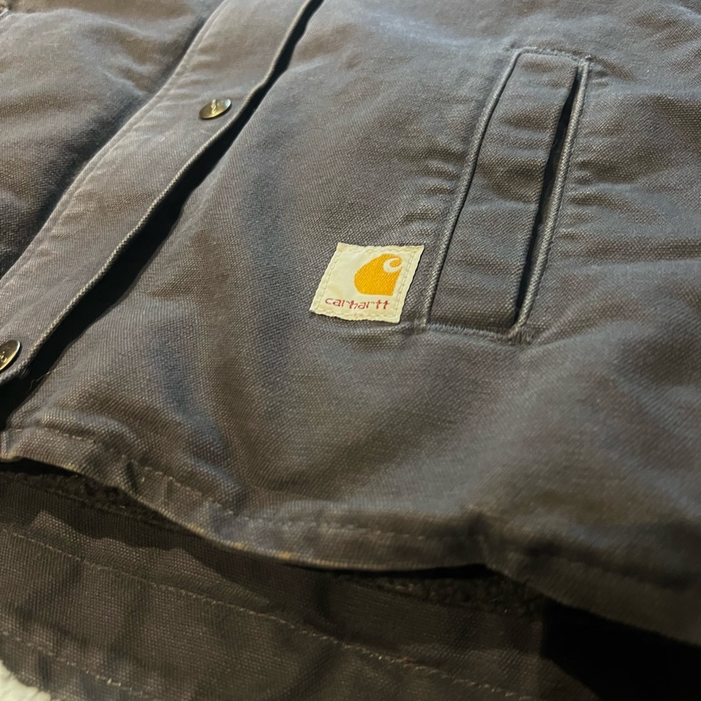 Vintage Carhartt Hooded Women’s Work Vest in Navy Blue XXL (20) - Picture 5 of 6
